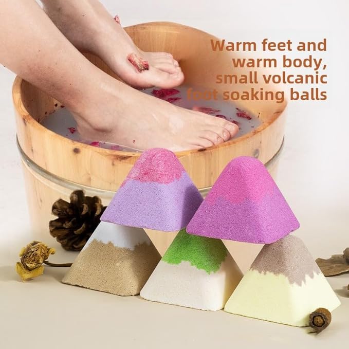24 Mixed 30g Mugwort, Ginseng, Ginger Foot soak Pills, Essential Oil, Soothing Small Volcano Foot Bath Salt
