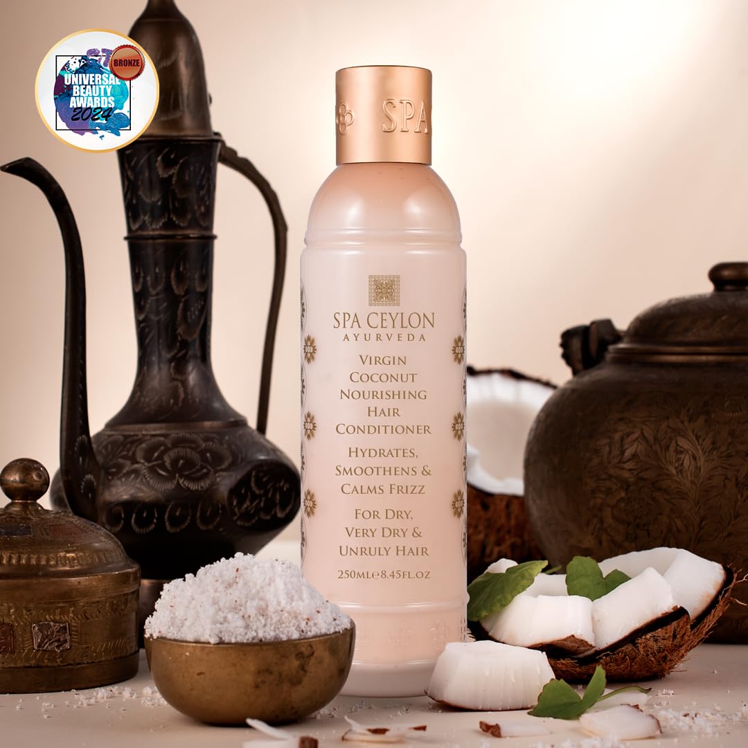 SPA CEYLON Virgin Coconut Nourishing Hair Conditioner | Hydrating & Restoring Conditioner Moisturizes | Moisturizing Conditioner Ultimate Moisture for Dry Hair Moisturizing
