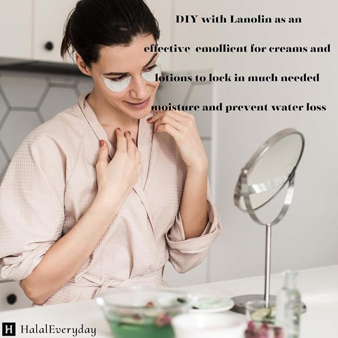 100% Pure Lanolin (anhydrous) - Ultra Refined Butter 1 Lb - Nipple cream - Mustache wax - Helps revitalize and hydrate sensitive skin. Great for making lip balm, hair and skin products.