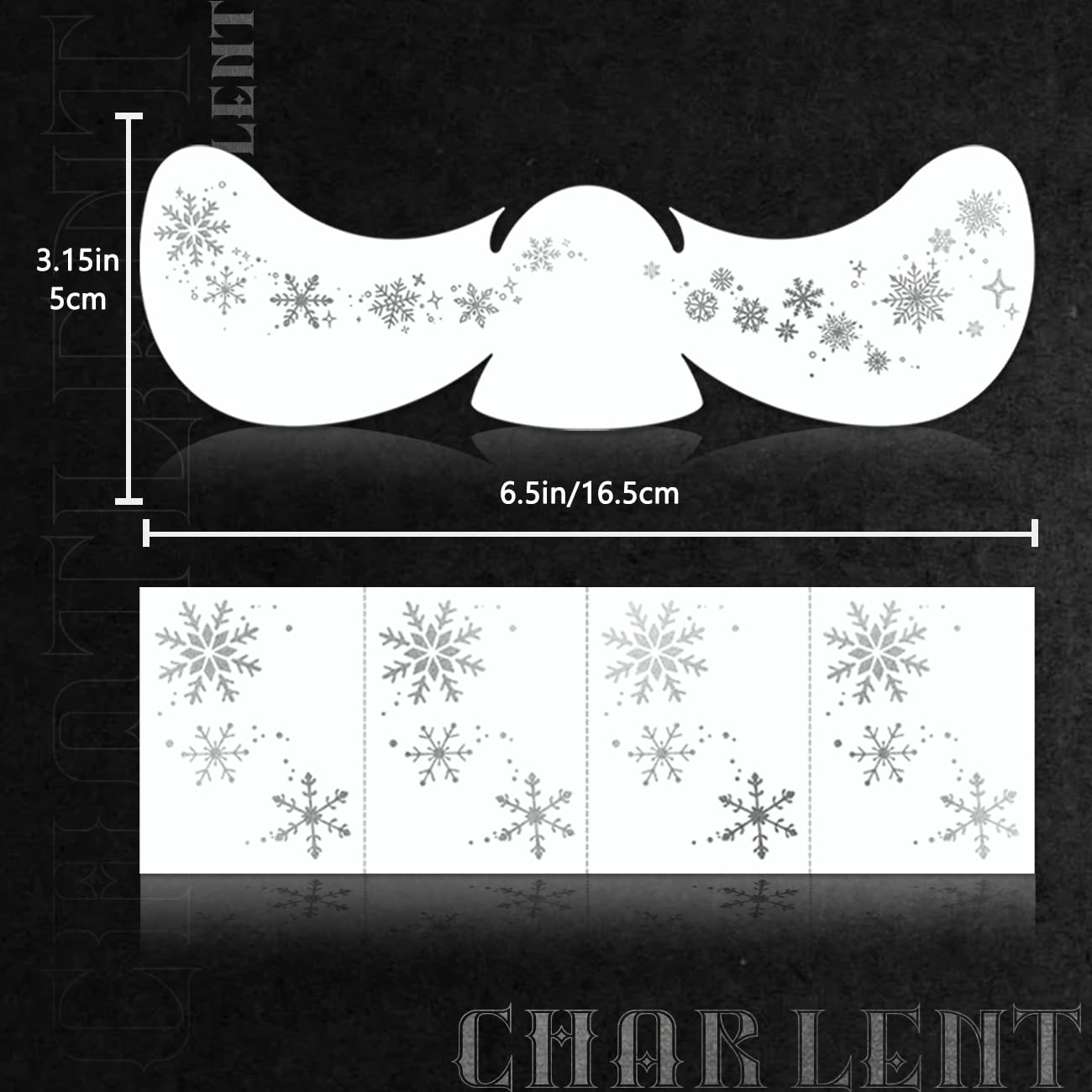 Glitter Snowflake Freckles Face Tattoos - 18 Sheets Waterproof Silver Temporary Makeup Patches for Women Kids Christmas Makeup Accessories