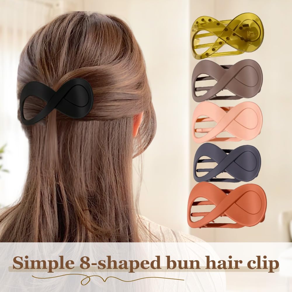 Flat Hair Clips for Women, Resin No-Slip Grip Styling Accessories with 8 Claw Teeth, Lightweight Comfort for Thick Thin Hair, Daily Use (A)