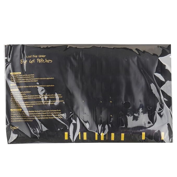 100 Pair Set Eye Gel Pads For Eyelash Extensions Lint Free Patches Beauty Tools (Black)