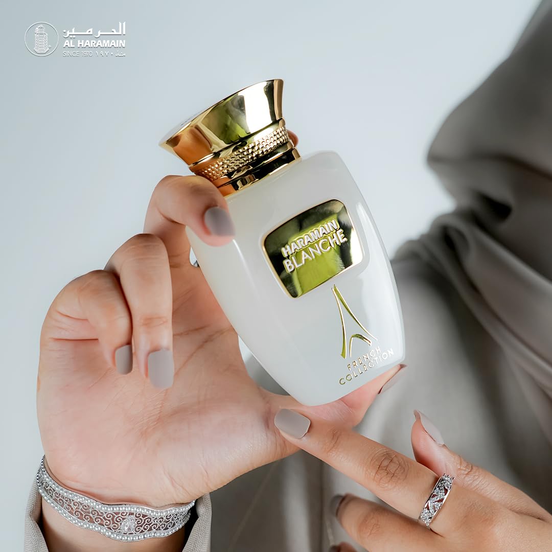 Al Haramain Blanche French Collection - Arabian Perfume for Women and Men - Unisex Perfume - Long Lasting Cologne for Men and Women - 3.3 oz