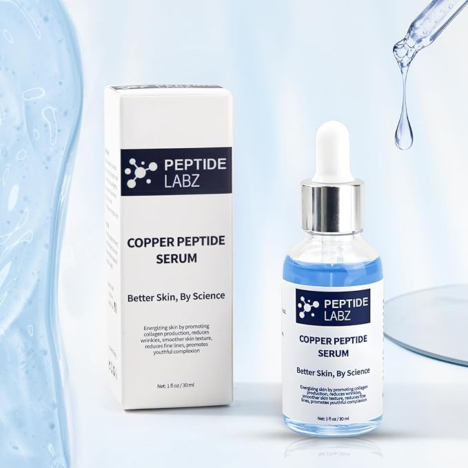 Copper Peptide Serum for Face - Anti Wrinkle - Hyaluronic Acid - Increase Collagen - 1oz/30ml - Anti Aging for Skin
