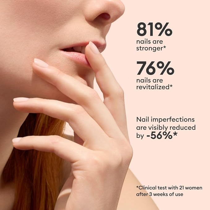 Manucurist Active Smooth™ 00 Nail Concealer Polish & Care - 2 in 1 Nude Nail Polish : Nail Strengthener and Growth - No Lamp - Ridge Filler for Nails - Natural Rosé Nail Polish