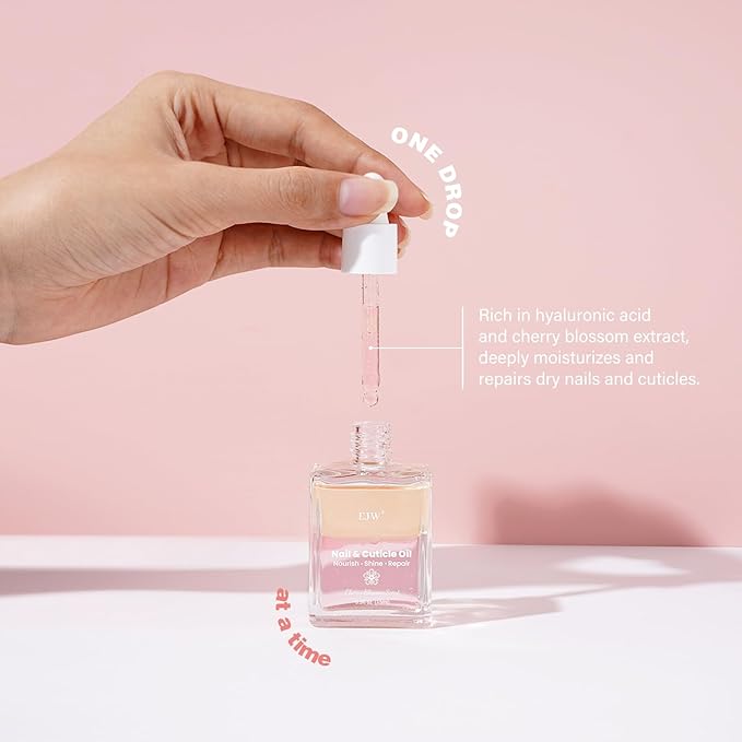 Cherry Blossom Nail & Cuticle Oil - Ultimate Hydration, Repair with Real Cherry Blossom Extract - Paraben-Free, Vegan & Cruelty-Free - 0.5 fl. oz