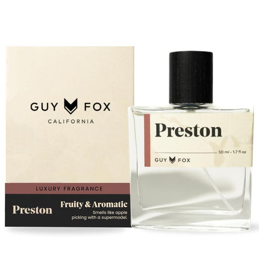 GUY FOX - Preston - Cologne For Men | Crisp Apple, Pink Pepper, Tonka Bean | Bright, Aromatic Men's Cologne | Men's Fragrance | 1.7 Fl Oz