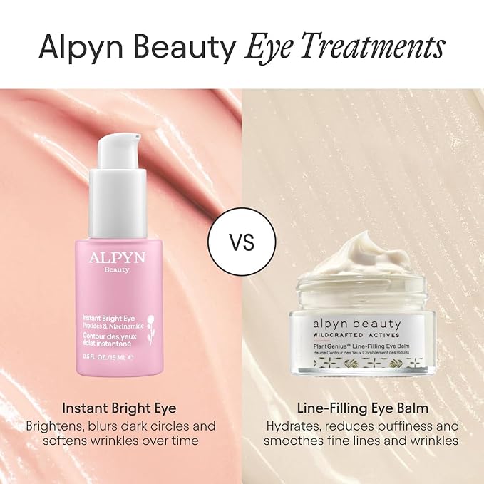Alpyn Instant Bright Eye with Peptides & Niacinamide | Brightens Dark Circles, Visibly Firms & Softens Fine Lines | 0.5 Fl Oz / 15 ml