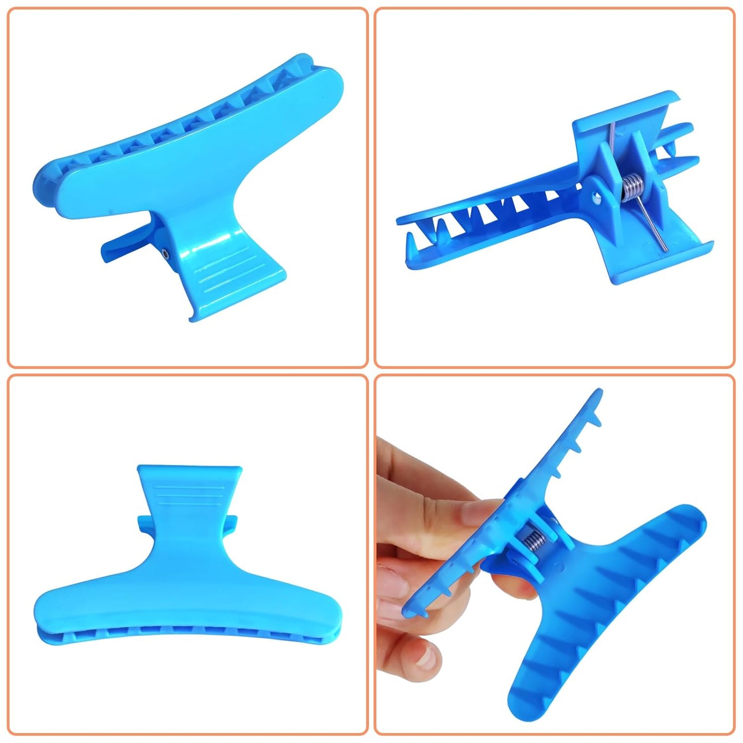 Ondder Colorful Butterfly Hair Clips for Styling Sectioning Pro Salon Butterfly Plastic Claw Clips Hair Styling Clip Barber Clips for Cutting, Coloring Hair, Hair Accessories for Women Girls