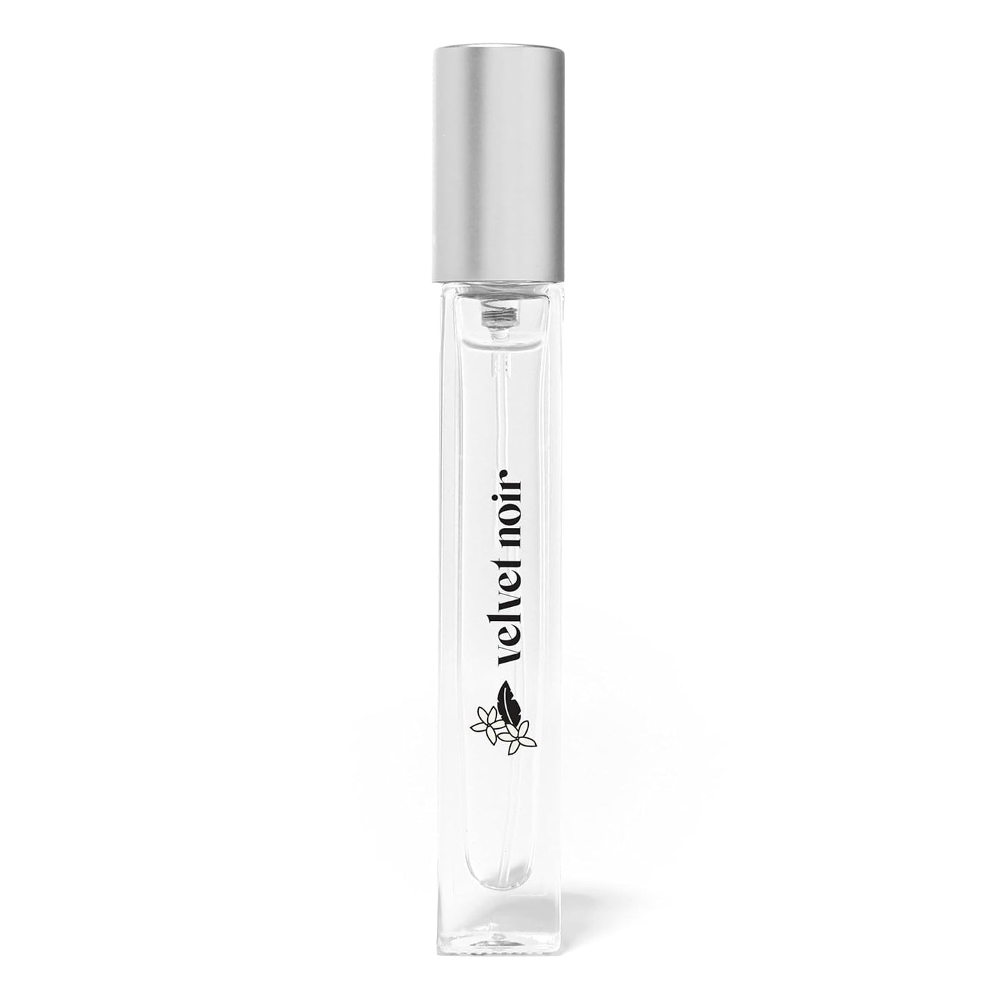 Just Juice Velvet Noir - Crisp Jasmine Perfume for Women and Men - Floral Musk Mini Travel Perfume with Apple, Rose, Geranium, Amber - 0.33 oz