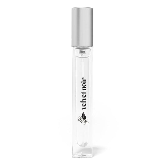 Just Juice Velvet Noir - Crisp Jasmine Perfume for Women and Men - Floral Musk Mini Travel Perfume with Apple, Rose, Geranium, Amber - 0.33 oz