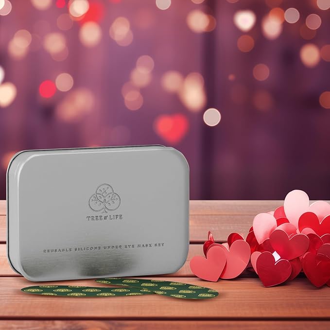 Tree of Life Reusable (90 Uses) - Dark Circles Under Eye Treatment Patches for Puffy Eyes - Silicone Patch to Reduce Puffiness - Mask for Reducing Wrinkles & Fine Lines - Dermatologist-Tested, 1 Pair