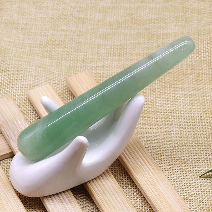 SUPVOX Jade Massage Wand Anti Aging Facial Massager Crystal Massaging Scraping Tool for Face Puffiness Pain Relief