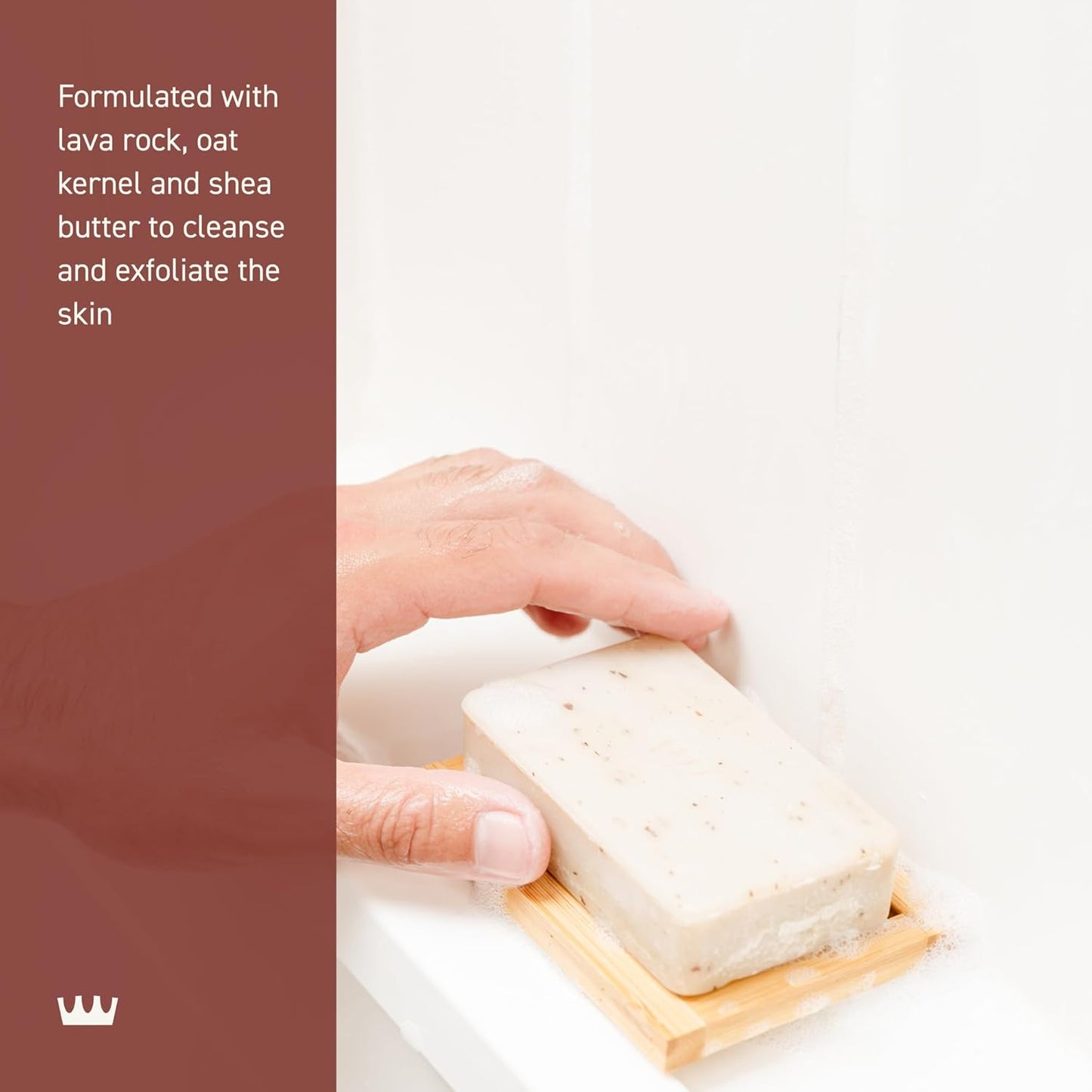 Cremo Exfoliating Body Bar for Men, Bourbon & Oak Scent, Multi-Layered Fragrance That Buffs, Cleanses and Hydrates Skin, 5oz