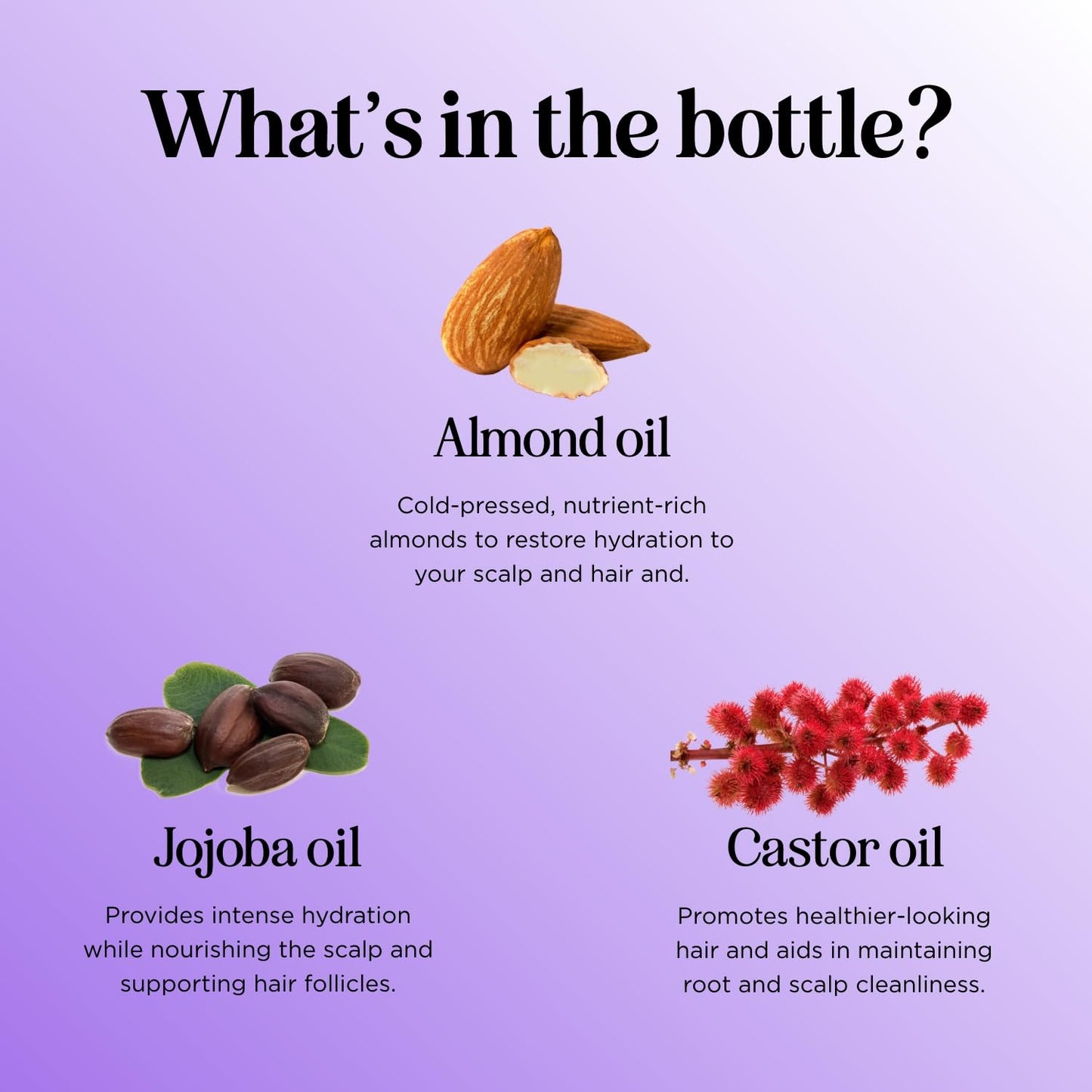 Volumizing Rosemary Hair Oil Serum - Moisturizing Scalp and Hair Oil for Men & Women Infused with Amla Black Castor Pumpkin Argan & Jojoba - Lightweight Hydrating Vegan & Color Safe (Citrus Scent)