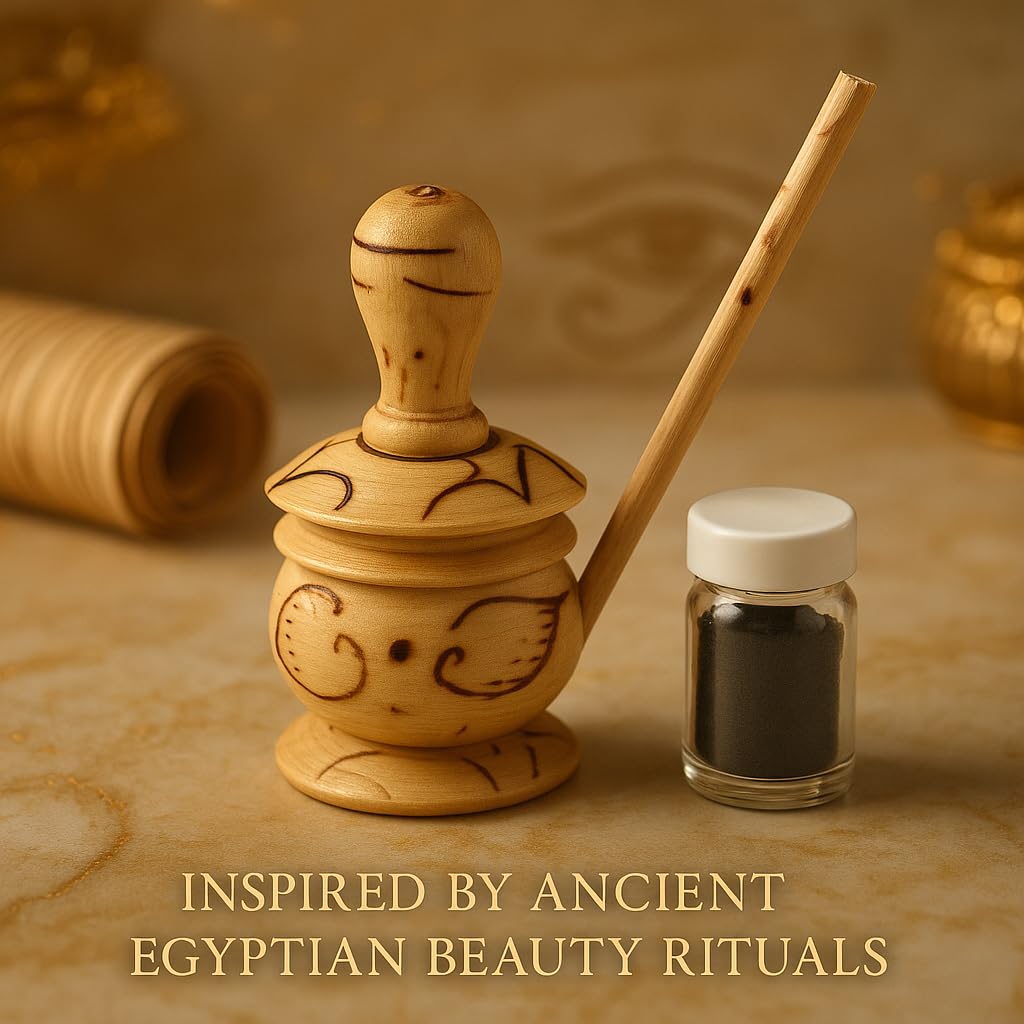 bohemian style Egyptian Eyeliner – Handmade Arabic & Moroccan Natural Eyeliner with Wooden Container