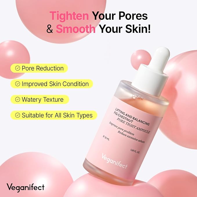 Pore Refining Ampoule, Pore Tightening, Reduce Sebum, Korean Skin Care, Vegan, 1.69 Fl Oz