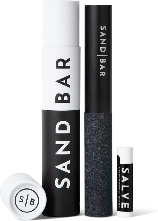 SandBar Callus Remover File for Hands - Durable Aluminum Tool for Callus Care and Dead Skin Removal - Includes Nourishing Salve - Ideal for Athletes, Climbers, and Gym Enthusiasts