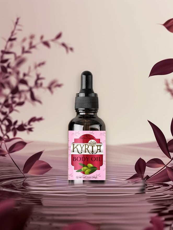 Kyria Greek Extra Virgin Olive Oil For Skin Care - Body Oil - Unrefined Cleansing Oil - Vitamin E - Face Moisturizer For Women - Active Skin Repair - 100% Pure cold pressed Greek Olive Oil - 2 FL OZ