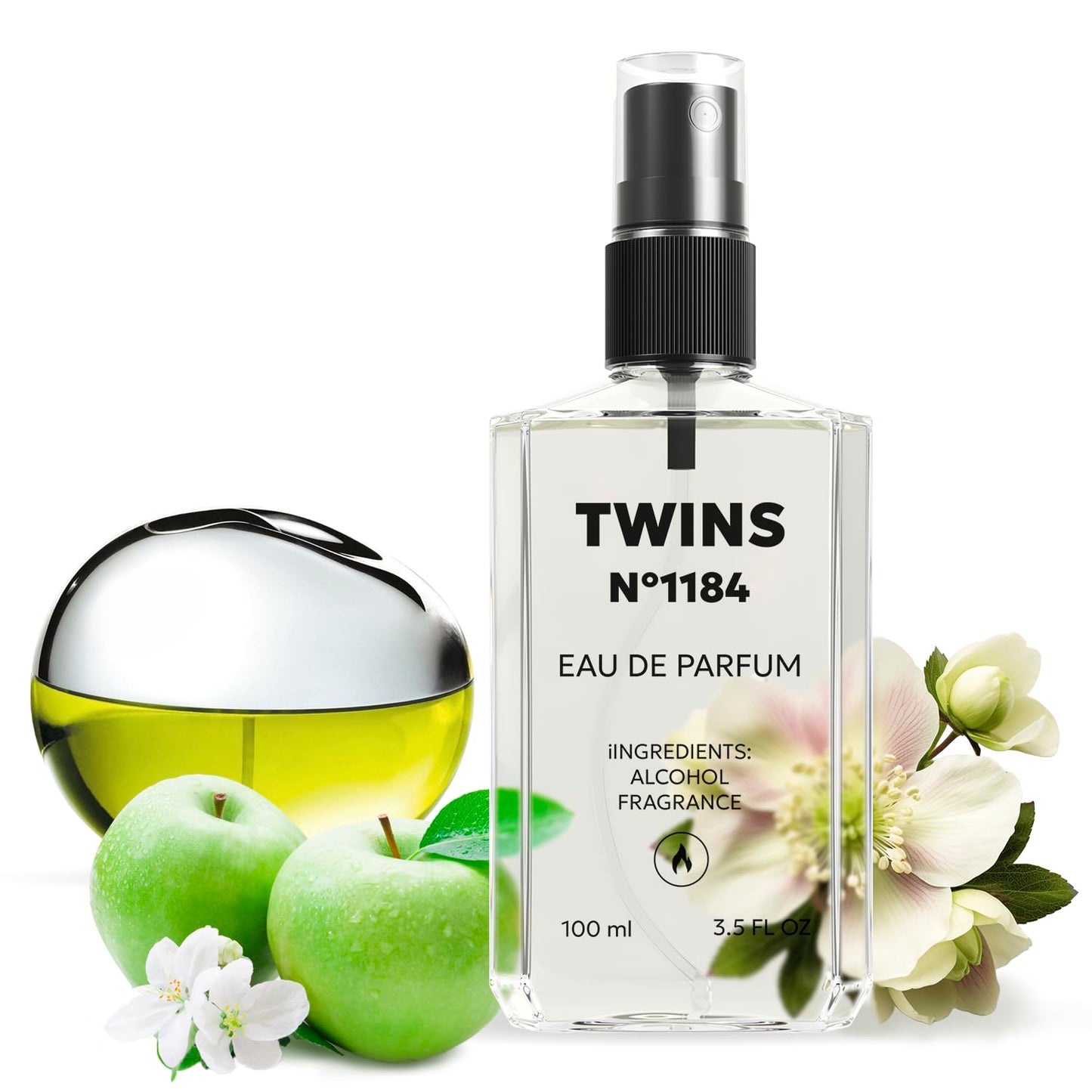 TWINS Impression of Be Delicious | Perfume for Women Eau de Parfum | No.1184 | 3.4 Fl Oz / 100 ml