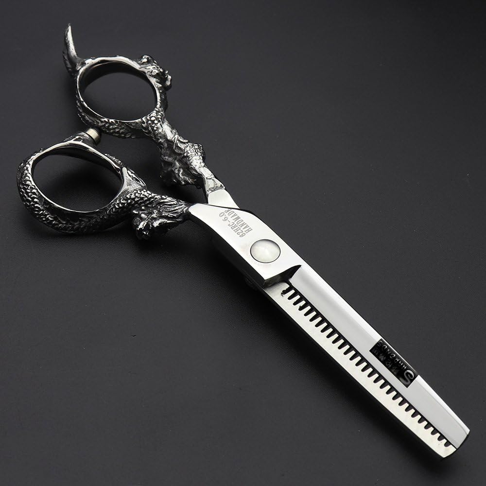 6/7/7.5/8/9 inch Japanese 440C Styling Studio Scissors Barber Professional Styling Tool Set Scissors (6-inch Thin Scissors)