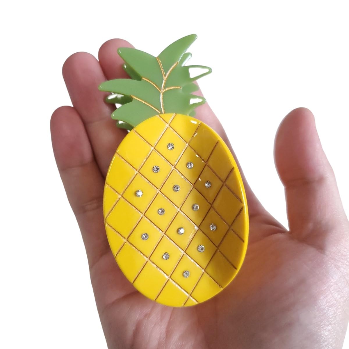 Big Gold Pineapple Hair Clip,Acetate Claw Clips,Hair Clips for Women