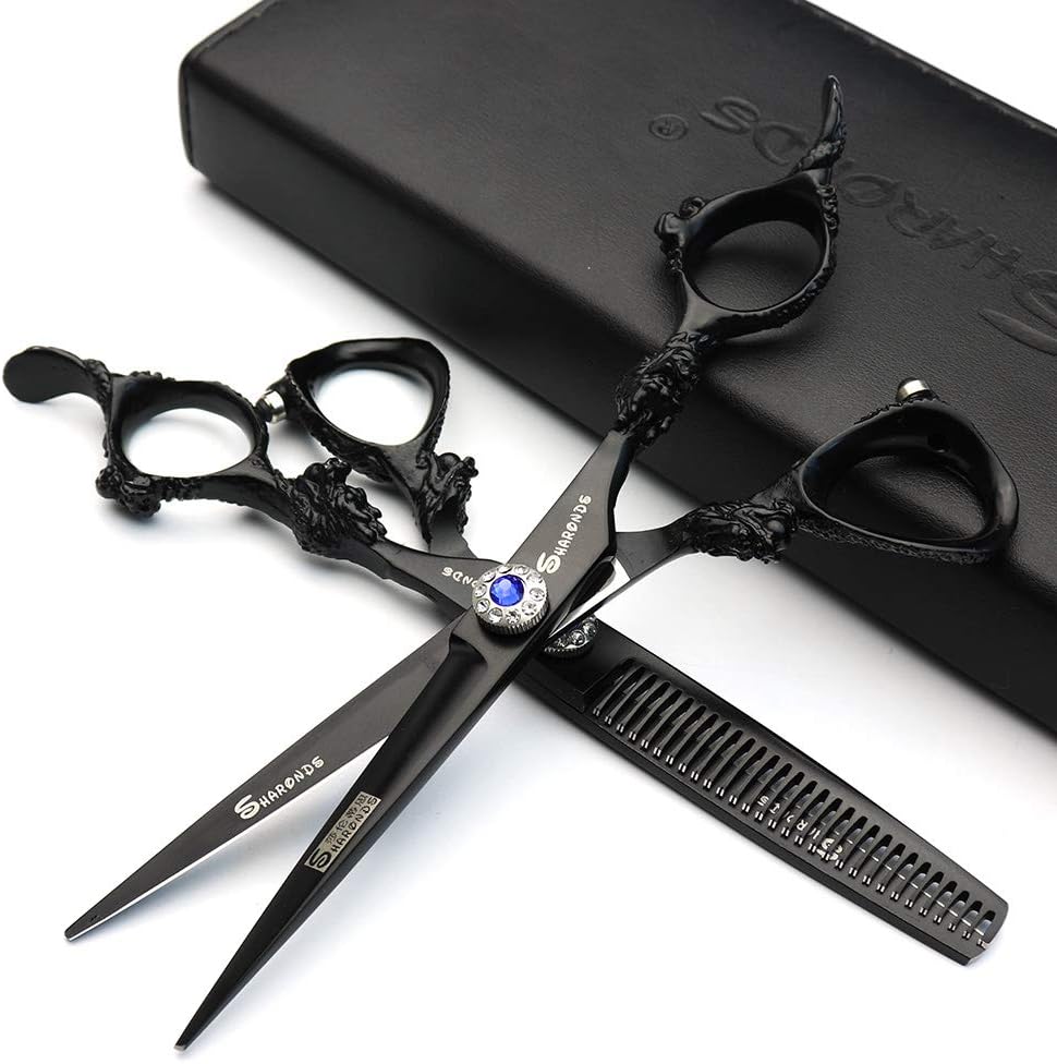 6 inch Hairdressing Scissors Set Barber Shop Hair Beauty Shears Styling Tools (Scissors set)