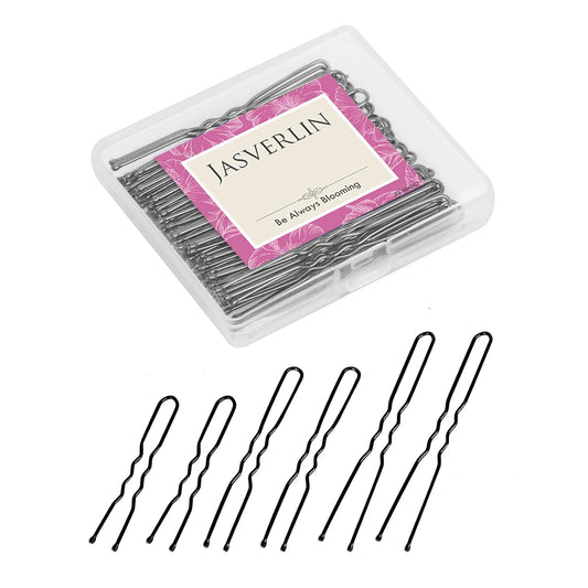 U Shaped Hair Pins Black Assorted Size, Small Long U Bobby Pin for Bun Bunheads Wedding Hairstyles Updo Accessories Women Girl 150pcs
