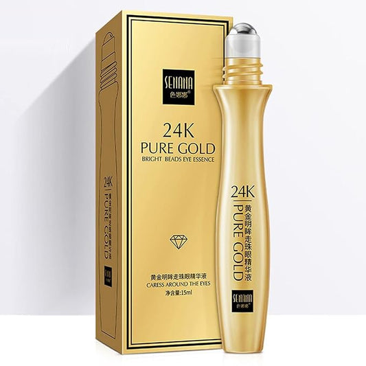 24K Gold Anti-Wrinkle Smoothing Under Eye Cream for Dark Circles, Puffiness, Eye Bag, Anti Aging Correxion Line Daily Cream with Hyaluronic Acid, 15 ML (1)