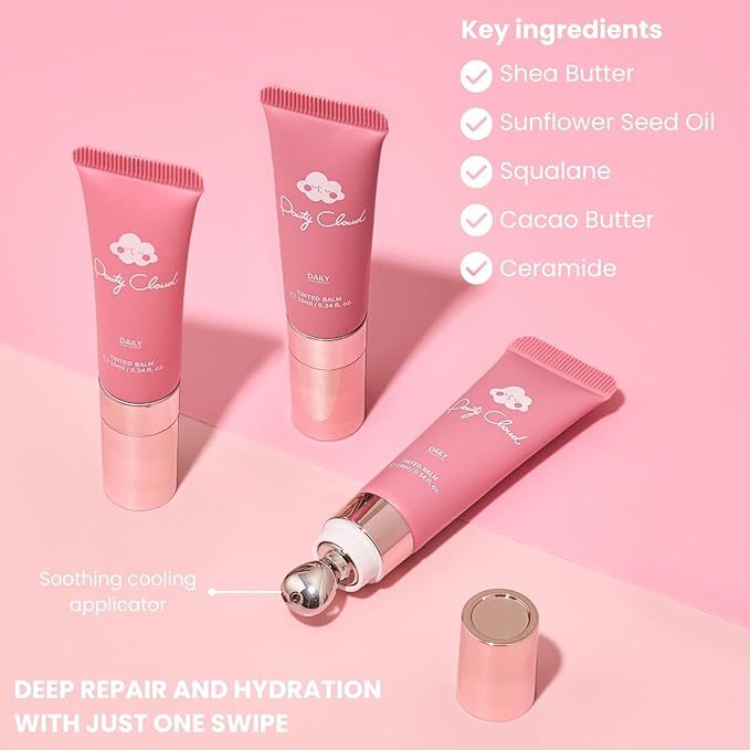Daily Tinted Balm For Lips And Cheeks, With Shea Butter, Squalane, Ceramide, Vegan, Fragance-Free, Beeswax-Free, Petrolatum-Free, Best for Dry, Chapped Lips 0.34fl. oz. (Daily (Tinted))