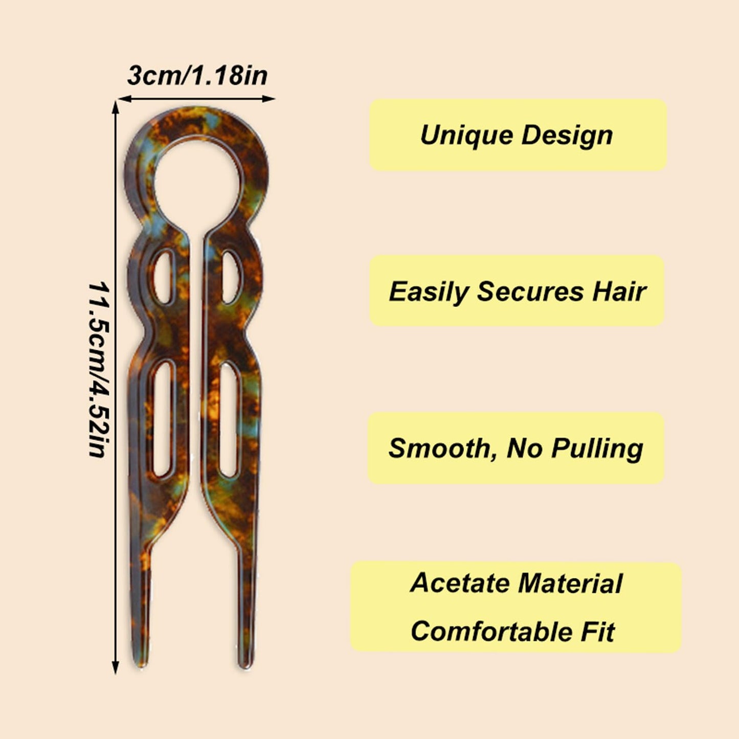 Prestigs French Hair Pin,Multi-colored French Hairpins,Elegant Prestiges Hair Pins for Women New Hair Accessories,Suitable for All Hair Types