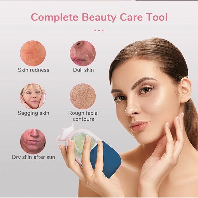 Ice Roller for Face and Eye - Silicone Ice Mold for Face - Cold Facial Massage Roller Skin Care Tools for Eye Puffiness Relief, Brighten Lubricate Shrink Pores, Remove Fine Lines (Dark blue)