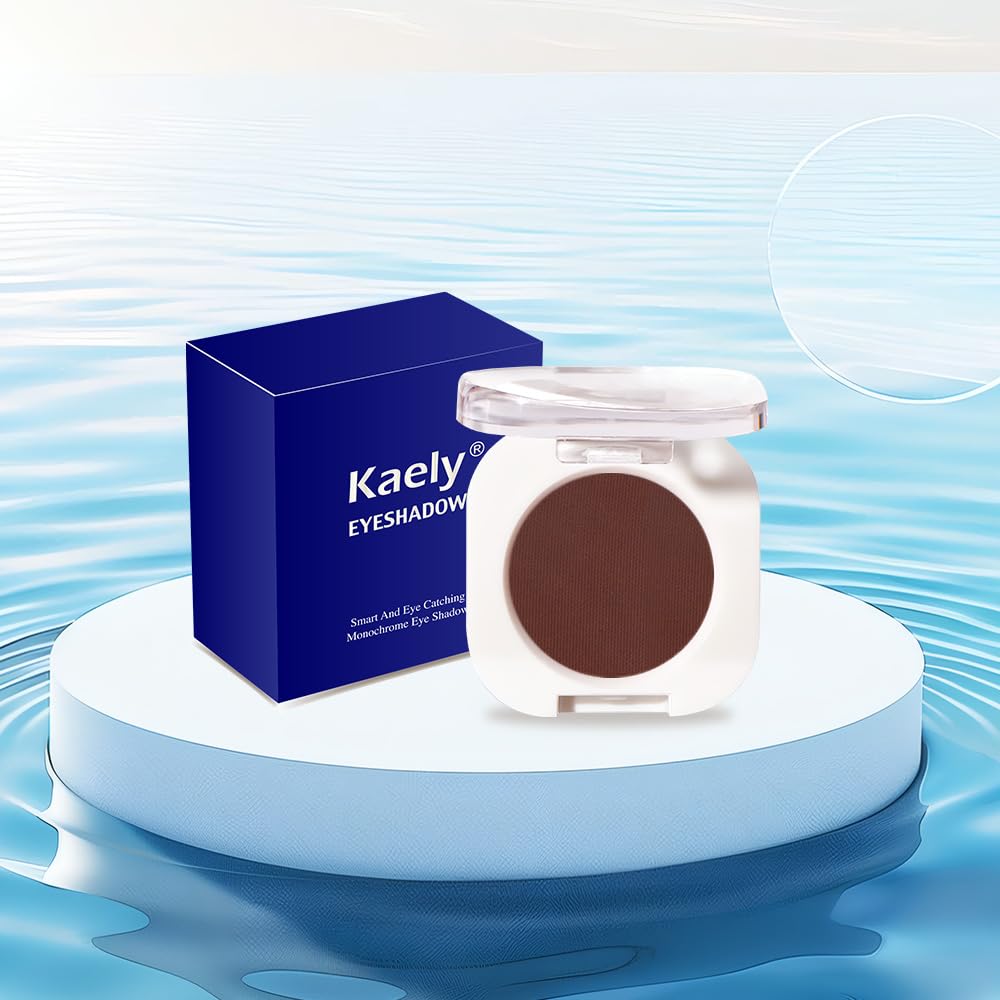 Single Matte Eye Shadow Palette Makeup, Coffee Matte Eyeshadow For Mature Women, Monochrome Eye Shadow Makeup, Pigmented Waterproof Sombras Para Ojos, Vegan, Talc, Paraben & Cruelty Free, 27