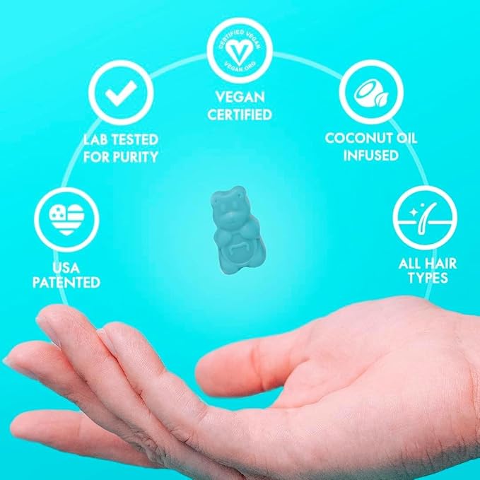 Sugarbear Glass Nail File & Buffer + Vegan Hair & Nail Vitamin Gummies – 6 Month Supply, Extra Strength Biotin 6000mcg for Smooth, Stronger, Longer Nails