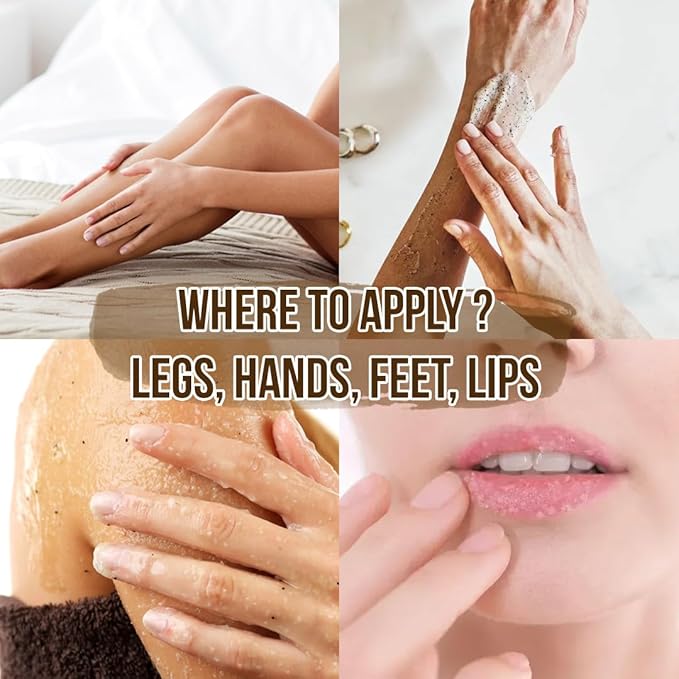 Arabica Coffee Scrub, Moisturizing Exfoliating Face, Body Foot, Hand, Natural Exfoliating for Smooth Skin, Organic Scrub Fights Stretch Marks, Appearance Cellulite, Fine Lines & Wrinkles