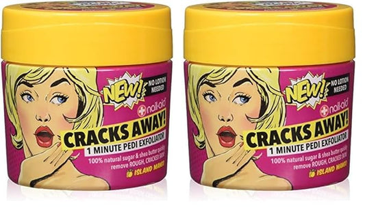 NAIL-AID Cracks Away 1 Minute Pedi Exfoliator, Clear, Mango, 7.0 Fluid Ounce (Pack of 2)