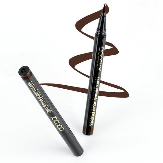 docolor Eyeliner, 2PCS Brown Liquid Eyeliner Waterproof Eye Liner Pen Super Slim Precise All Day Brown Eye Pencils Professional Makeup Liquid Eye Liner Pencil for Women