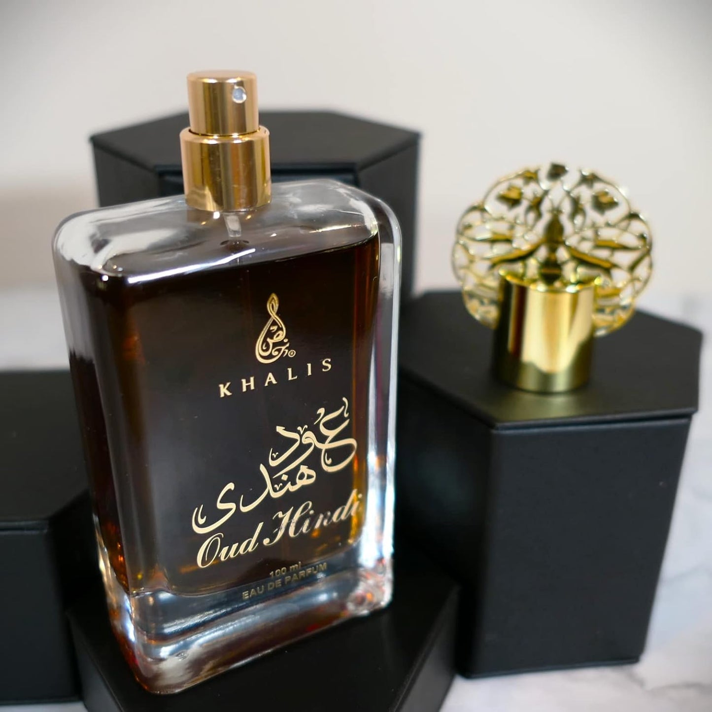 Oud Hindi Eau de Parfum 3.4 oz - Soft Arabian Oud with Sweet Spicy Nutty Herbaceous and Woody Accords loved for its long lasting trail and compliment catching aroma