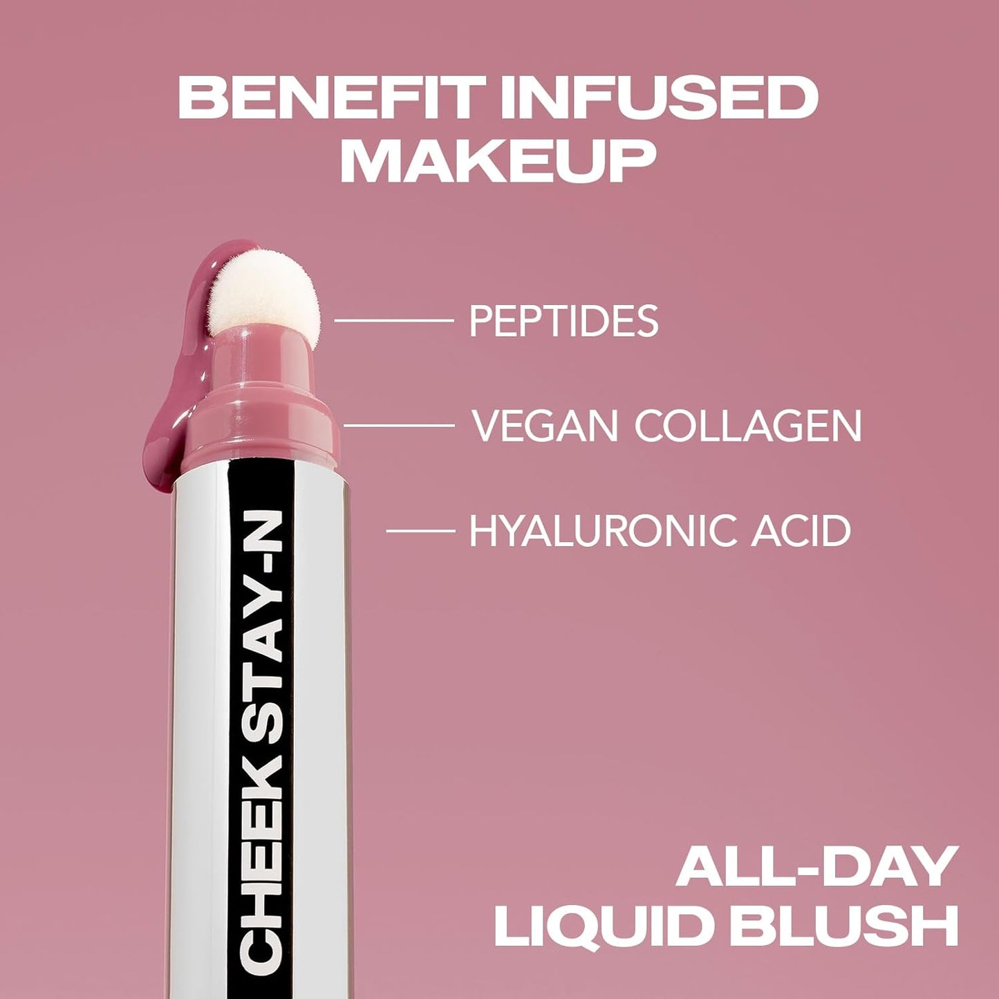 Sacheu Cheek STAY-N Liquid Blush for Cheeks — High Pigment, Buildable, Lightweight Cream Blush Infused With Squalane, for Dewy & Radiant Flushed Cheeks — Long-lasting & Cruelty Free, I'm Guilty