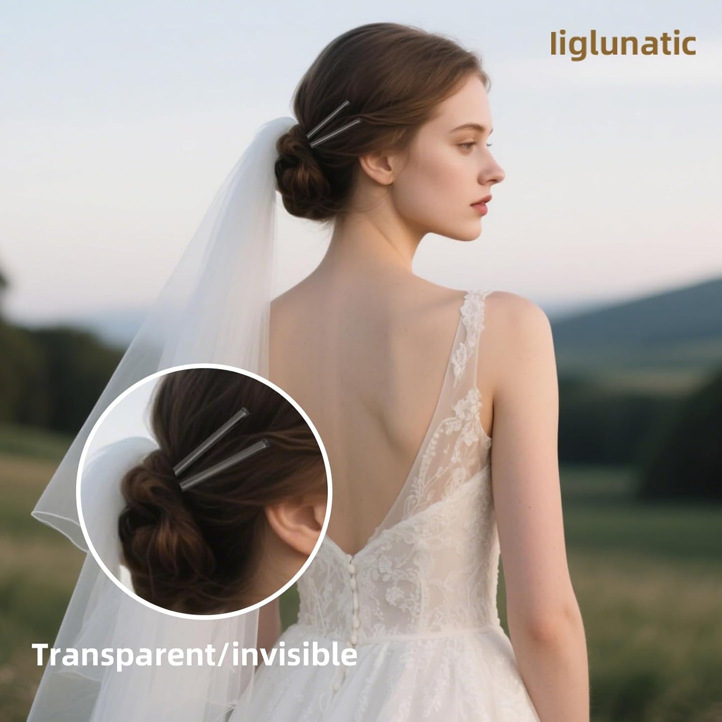 Hair Pins | Invisible Hair Sticks for Women with New Craft Technology - Gentle Rounded Ends, Transparent Minimalist Clips