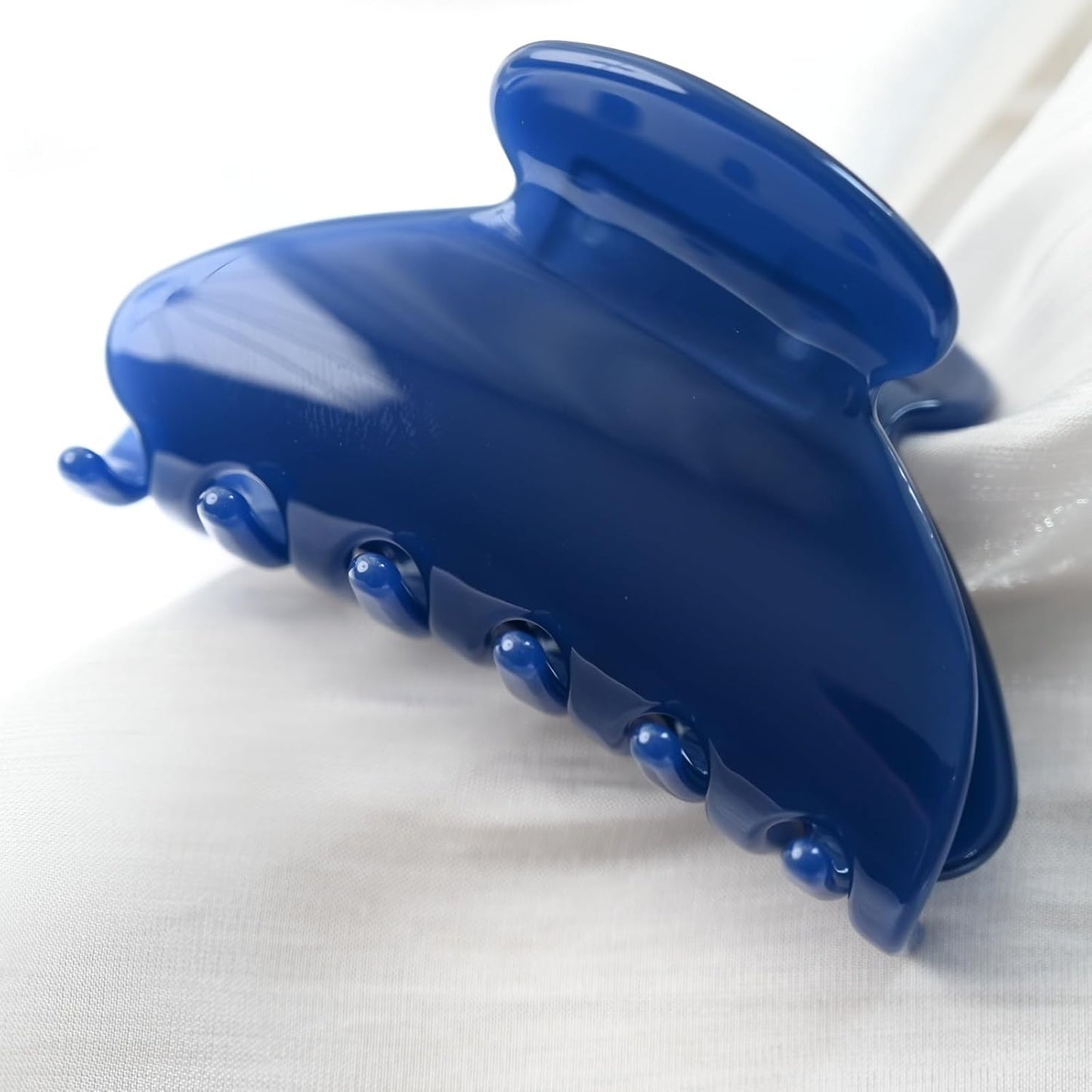 Handmade Celluloid Acetate French Design Barrettes Tortoise Shell Claws Hair Claw Luxury Fashion Accessories Hair Clip for Women (dark blue)