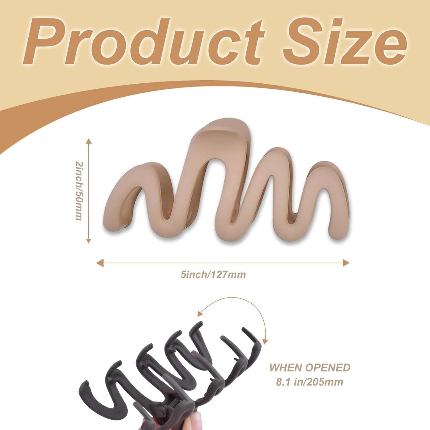 4PCS Large Hair Clips, 4.5" Non-Slip Hair Claws for Women, Matte Claw Clips for Thick Hair&Thin Hair, Hair Styling Accessories（Black & Light Coffee & Blue & White）