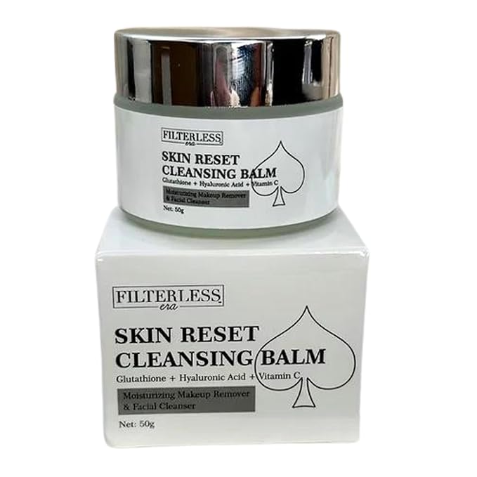 Skin Reset Cleansing Balm | Melting Balm Makeup Remover Made with Glutathione, Hyaluronic Acid, and Vitamin C | Gentle & Hydrating Cleanser