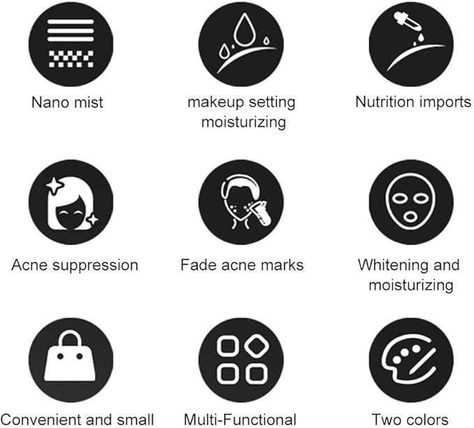 50ml Facial Mister,Mini Portable Handheld Face Steamer USB Facial Spray Face Make-up Beauty Sprayer Machine Cleaning Pores for Facial Hydrating for Skin Care Office and