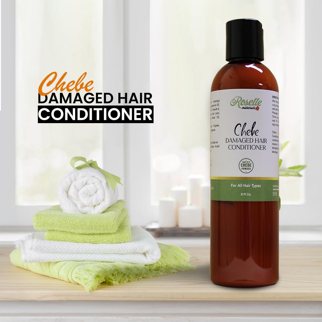 Roselle Naturals Damaged Hair Conditioner - Chebe Hair Conditioner Made with Chebe Powder 8 oz