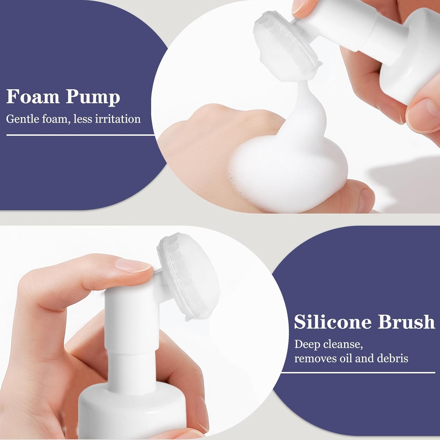 SINPIN aobenz Hydra-Purify Foaming Face Wash for Women & Men with Niacinamide, Squalane + Panthenol - Hydrating Facial Cleanser with Brush for All Skin Types | Gentle Face Cleanser for Women, 3.38FL