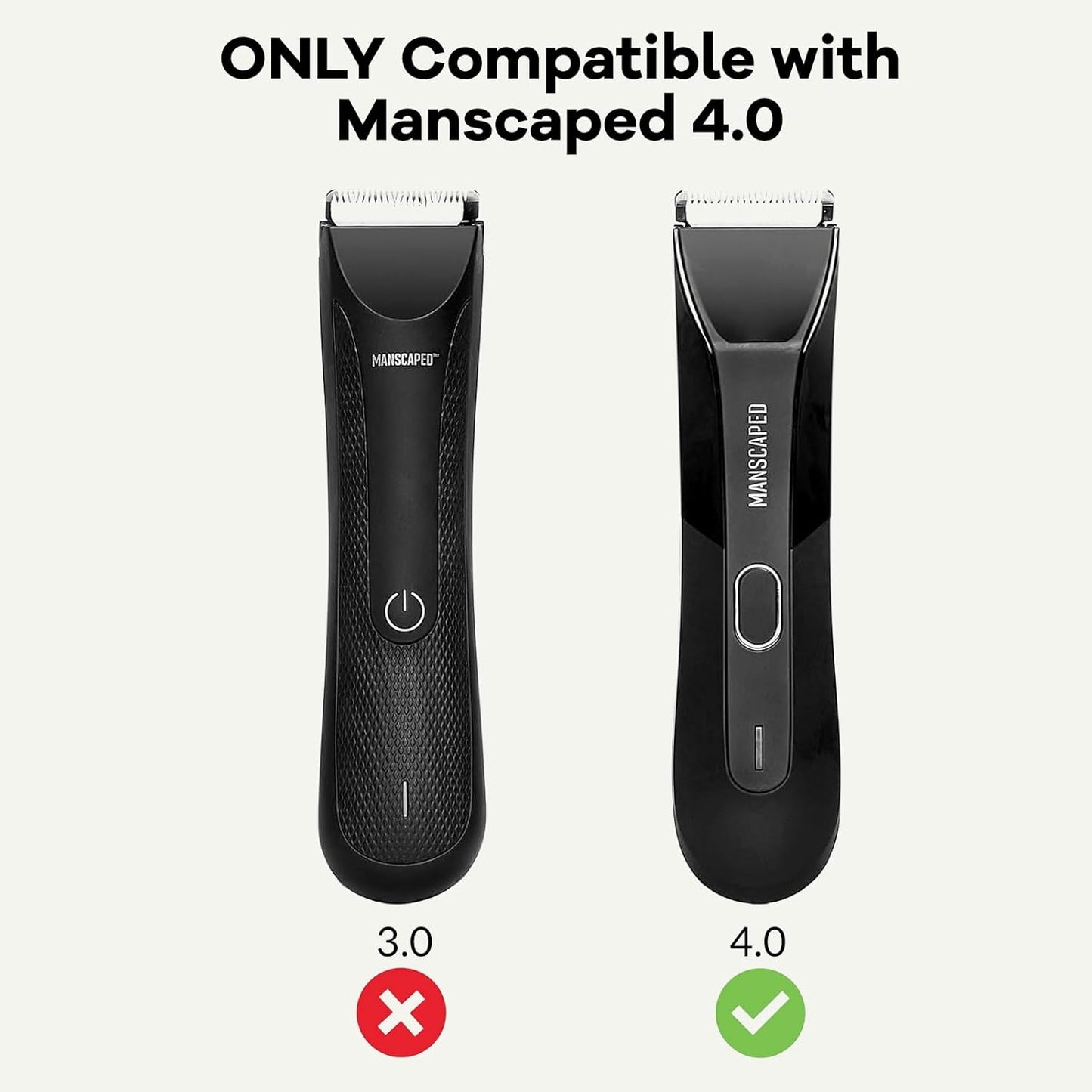 Guards for Manscaped 4.0 - Skin-Safe Trimmer Attachments, Precision Fit Cutting Guides Comb Replacement (4-Pack)