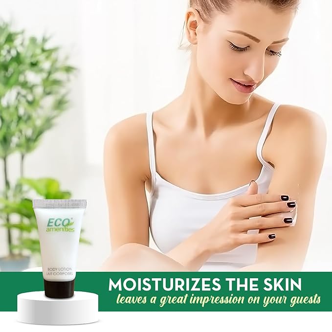 Eco Amenities Travel Size Lotion Bulk - 72 Pack, 22ml (0.75 fl oz) Tubes - Delight Guests with Refreshing Mini Hand Lotion Travel Size Toiletries - Individually Packed for AirBnBs, Hotels, Gyms, Spas