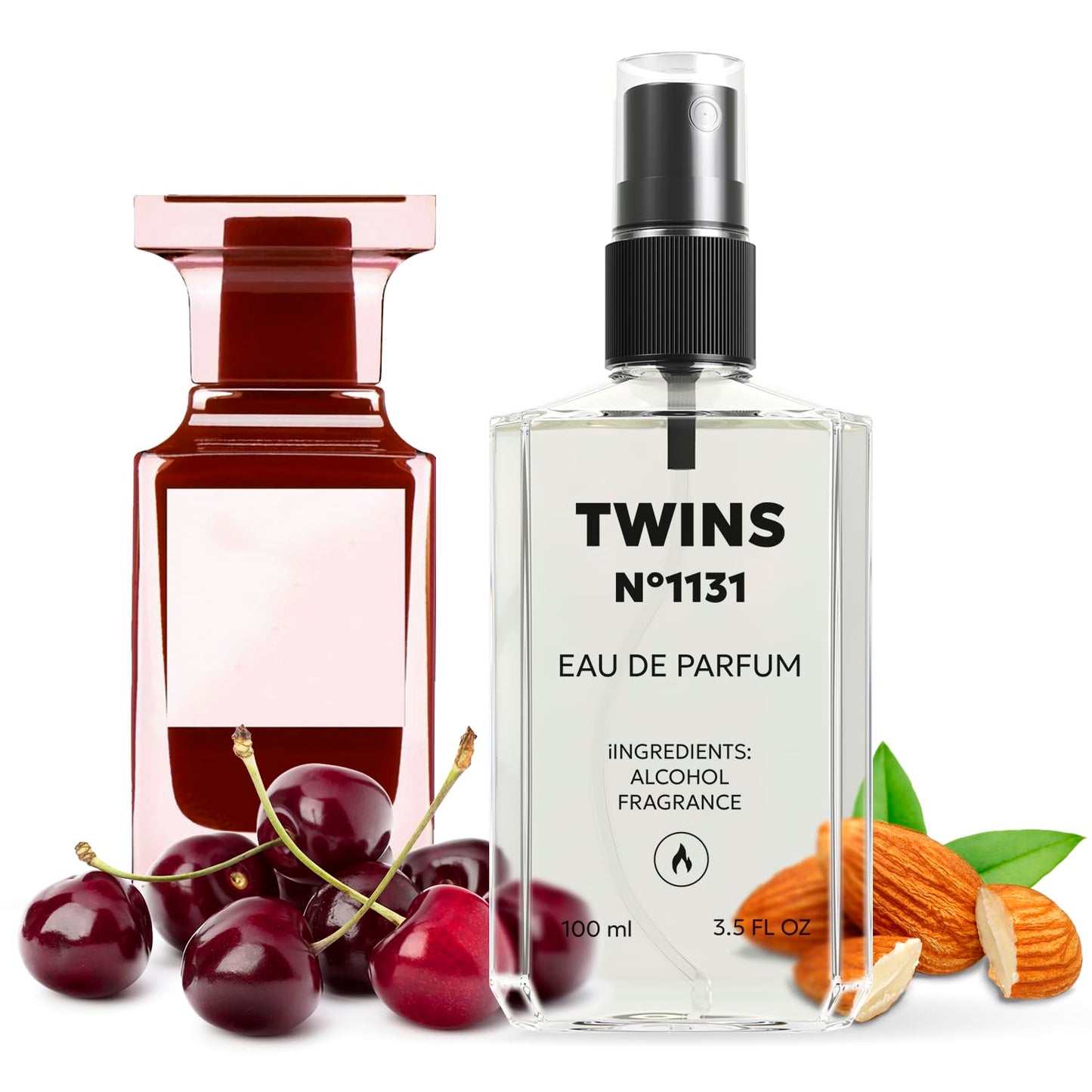 TWINS Impression of Lost Cherry | Unisex Perfume for Women and Men Eau de Parfum | No.1131 | 3.4 Fl Oz / 100 ml