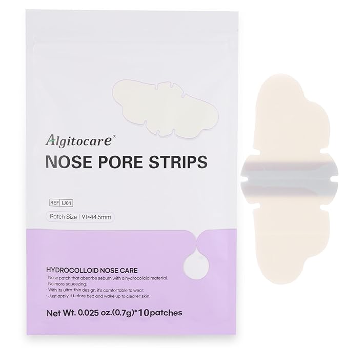 Nose Pore Strips - Hydrocolloid Patches for Pores and Pimples, Blackhead Remover for overnight, Nose & Face cleaner (10 count)